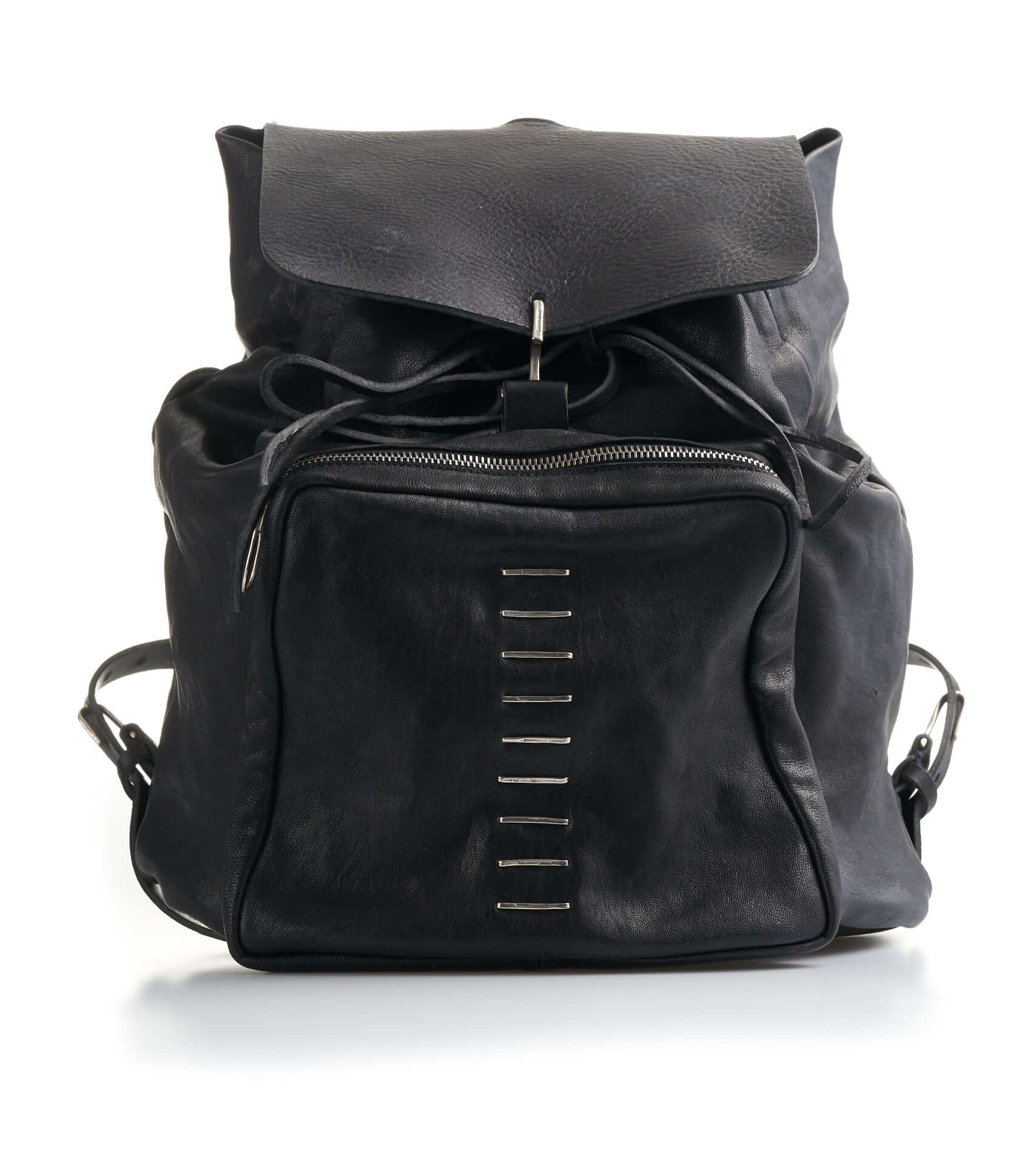DANIELE BASTA | leather and silver 925 bag - COCCA GRANDE GRAP front